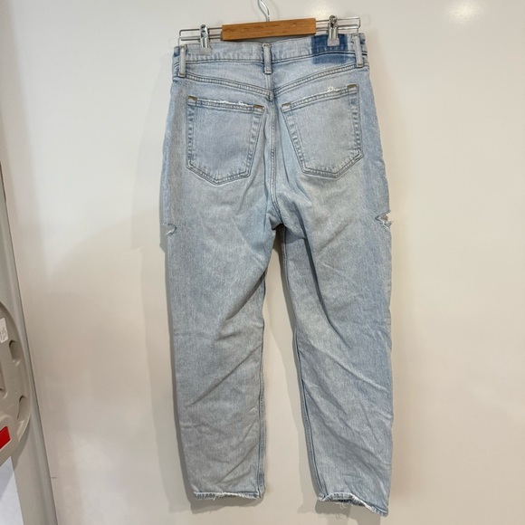 Abercrombie & Fitch High Rise Dad Jean Thigh Slit Destroy - Picture 4 of 9